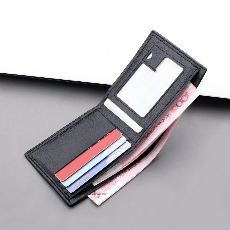 Wallet Men's Short Youth College Student Wallet With Zipper Can Put Driver's License Ultra Thin Wallet Men's Simple