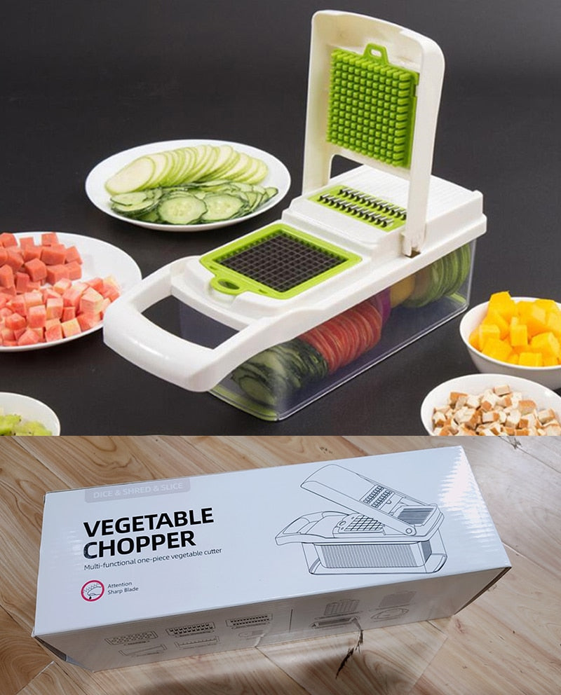 Kitchen Accessories Multifunctional Vegetable Cutter Fruit Slicer Grater Cutter Peeler Potato Slicer Drain Basket Mandoline Tool