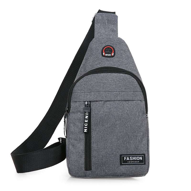 Men's Chest Bag Canvas Leisure Sports Running Messenger Bag