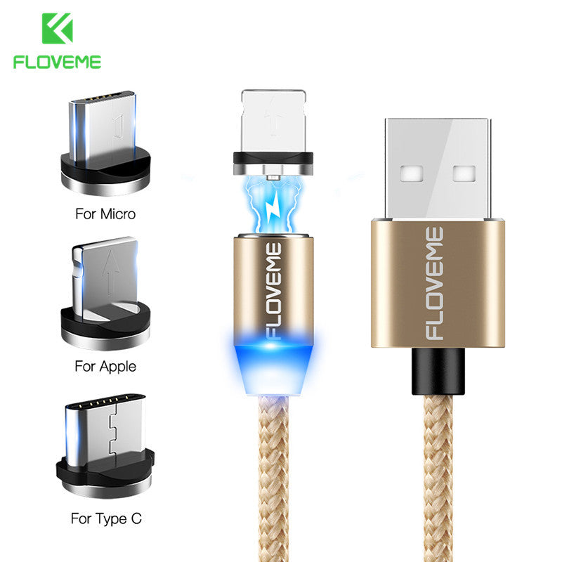 Kompatibel mit Apple, magnetisches Micro-USB-Kabel für Android- und iOS-Geräte