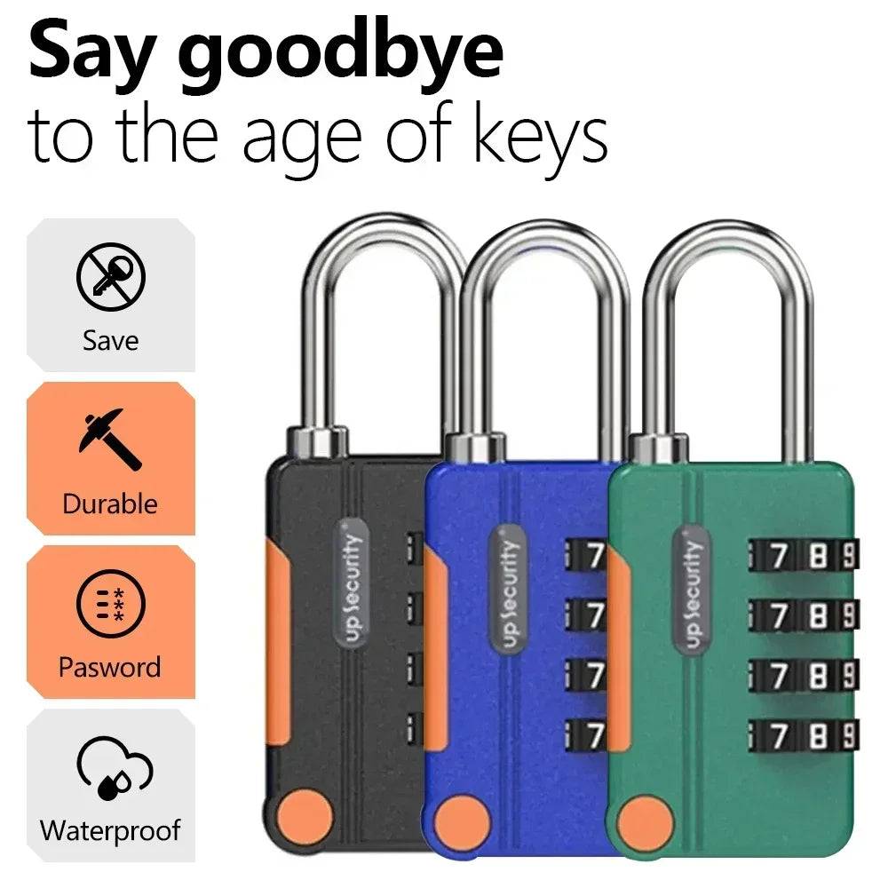 4 Digit Code Combination Padlock Travel Luggage For CASE Lock Keyless Shackle Lock For Backpack