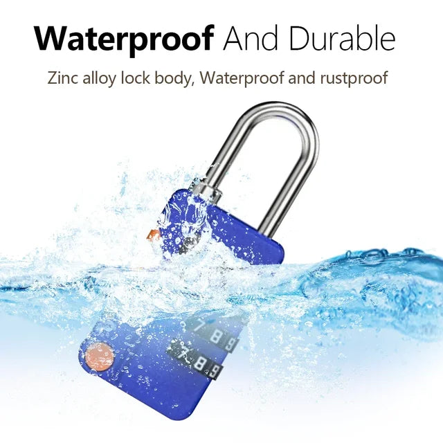 4 Digit Code Combination Padlock Travel Luggage For CASE Lock Keyless Shackle Lock For Backpack