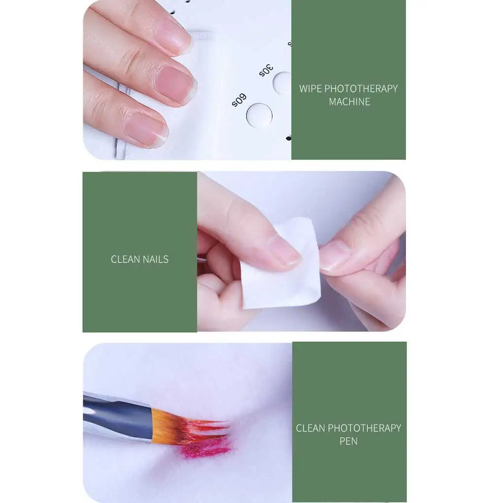 400pcs/set Nail Art Wipe Manicure Polish Gel Nail Wipes Cotton Lint Cotton Pads Paper Acrylic Gel Tips