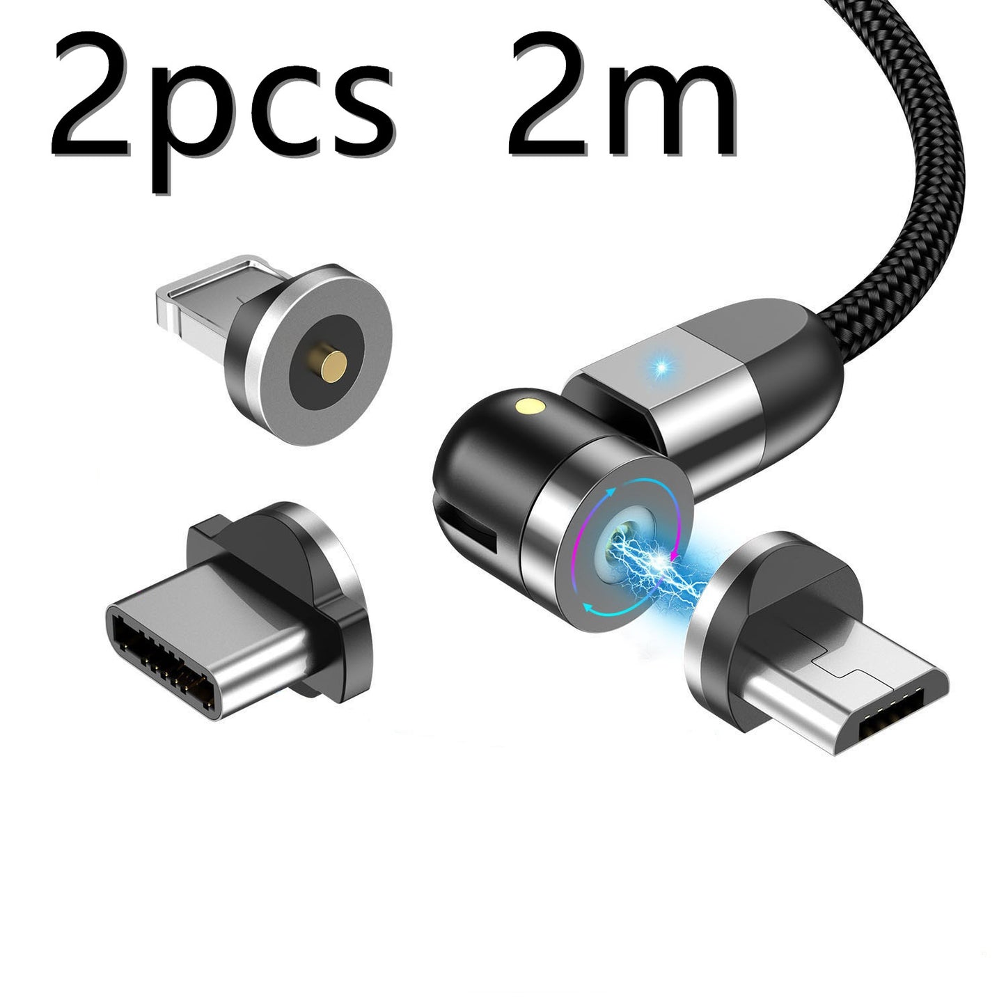 Compatible with Apple, Magnetic three-in-one data cable