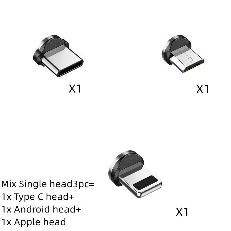 Magnetic Data Cable 540 Degree 180 Degree Rotating Charging Cable Blind Suction Three-in-one Bent Magnetic Cable