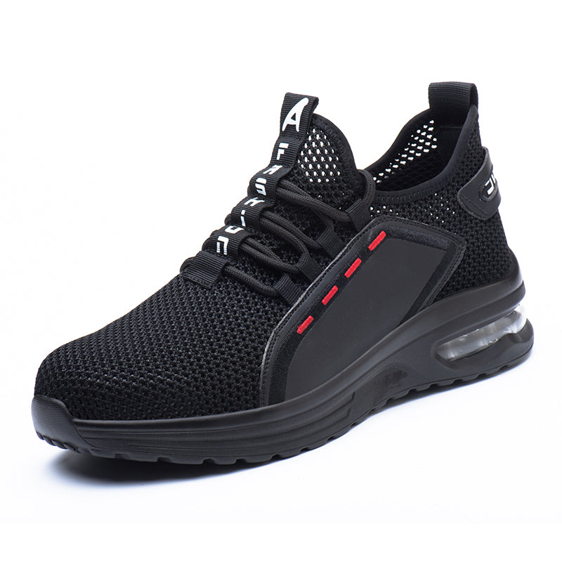 Breathable Lightweight And Wear-Resistant Work Shoes Anti-Smashing And Anti-Piercing Flying Woven Steel Toe Cap Protective Shoes