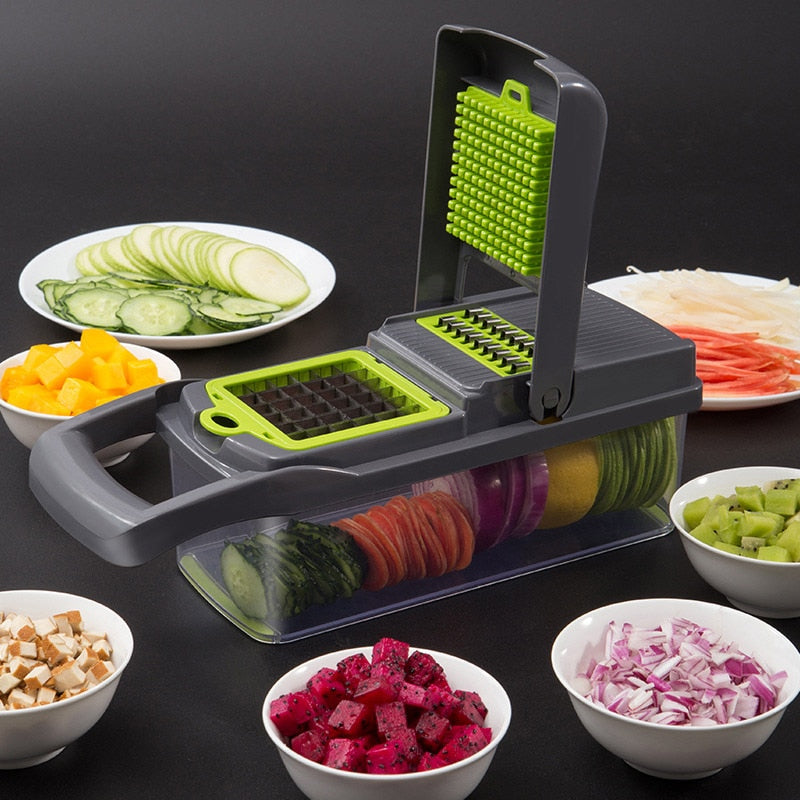 Kitchen Accessories Multifunctional Vegetable Cutter Fruit Slicer Grater Cutter Peeler Potato Slicer Drain Basket Mandoline Tool