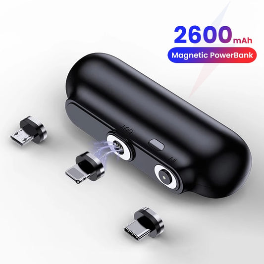 Für iPhone 12 Magnetische Power Bank 2600 mAh Mini Magnet Ladegerät Power Bank Für Xiaomi Notfall Tragbare Magnetische Externe Batterie