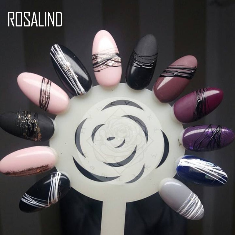 ROSALIND Gel Spider Line For Nails Art Gel Polish UV Colors Painting Gel Nail Polish Spider Gel Lacquer Web Stickers Gel Polish 