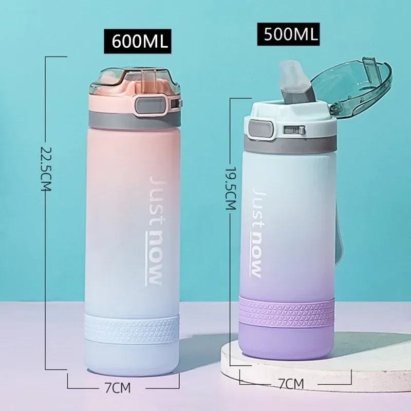 500ml Fashion Water Bottle with Straw BPA Free Portable Outdoor Sport Cute Drinking Plastic Bottles Eco-Friendly Mugs Drinkware