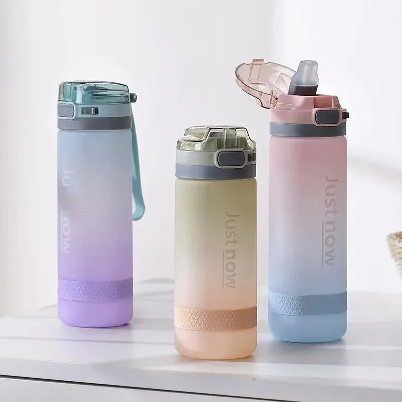 500ml Fashion Water Bottle with Straw BPA Free Portable Outdoor Sport Cute Drinking Plastic Bottles Eco-Friendly Mugs Drinkware