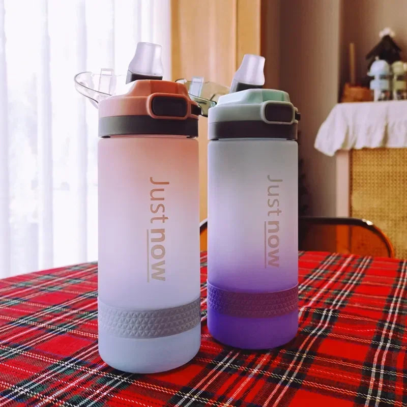 500ml Fashion Water Bottle with Straw BPA Free Portable Outdoor Sport Cute Drinking Plastic Bottles Eco-Friendly Mugs Drinkware