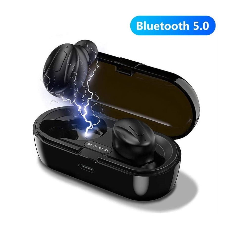 Bluetooth V5.0-Kopfhörer TWS Echte kabellose Kopfhörer In-Ear-Ohrhörer Wasserdichte Mini-Headsets HiFI-Stereo-Sport-Ohrhörer 