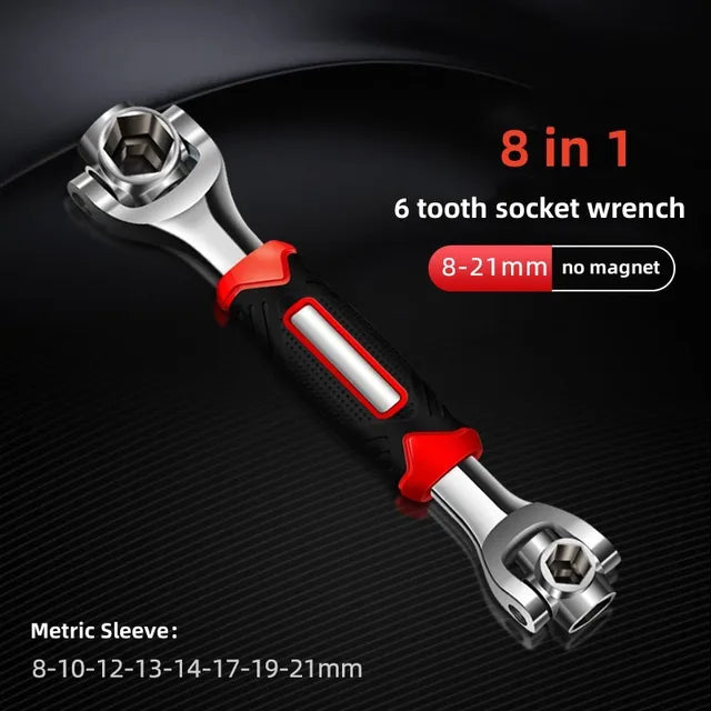 52 In 1 Universal Wrench 360 Degree Rotating Socket Multifunction Wrench Ratchet Repair Tools Torque Wrenches Hand Tools