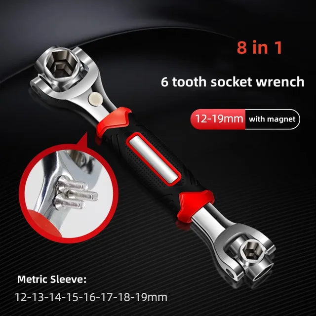 52 In 1 Universal Wrench 360 Degree Rotating Socket Multifunction Wrench Ratchet Repair Tools Torque Wrenches Hand Tools