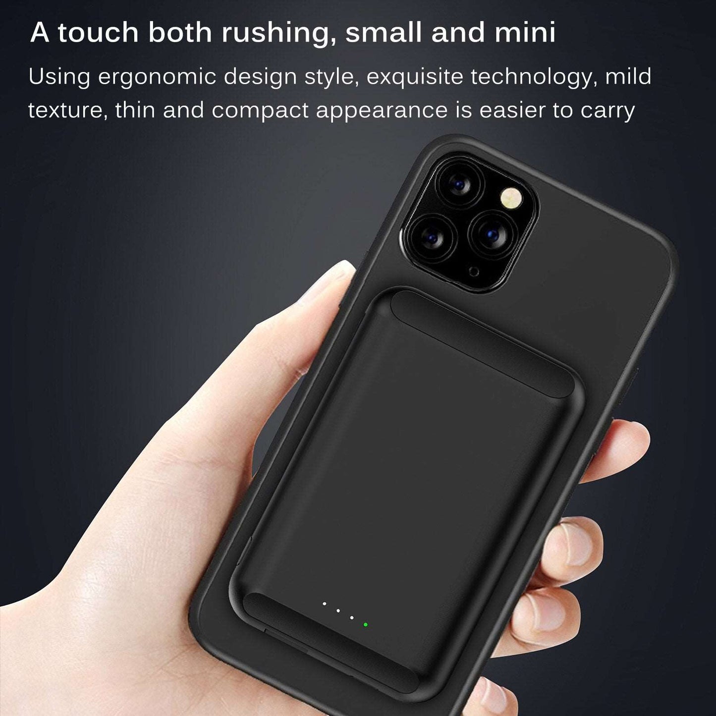 Built-In N52 Magnet Power Bank 5000mAh Portable Charging LED External Battery PowerBank 5000 MAh