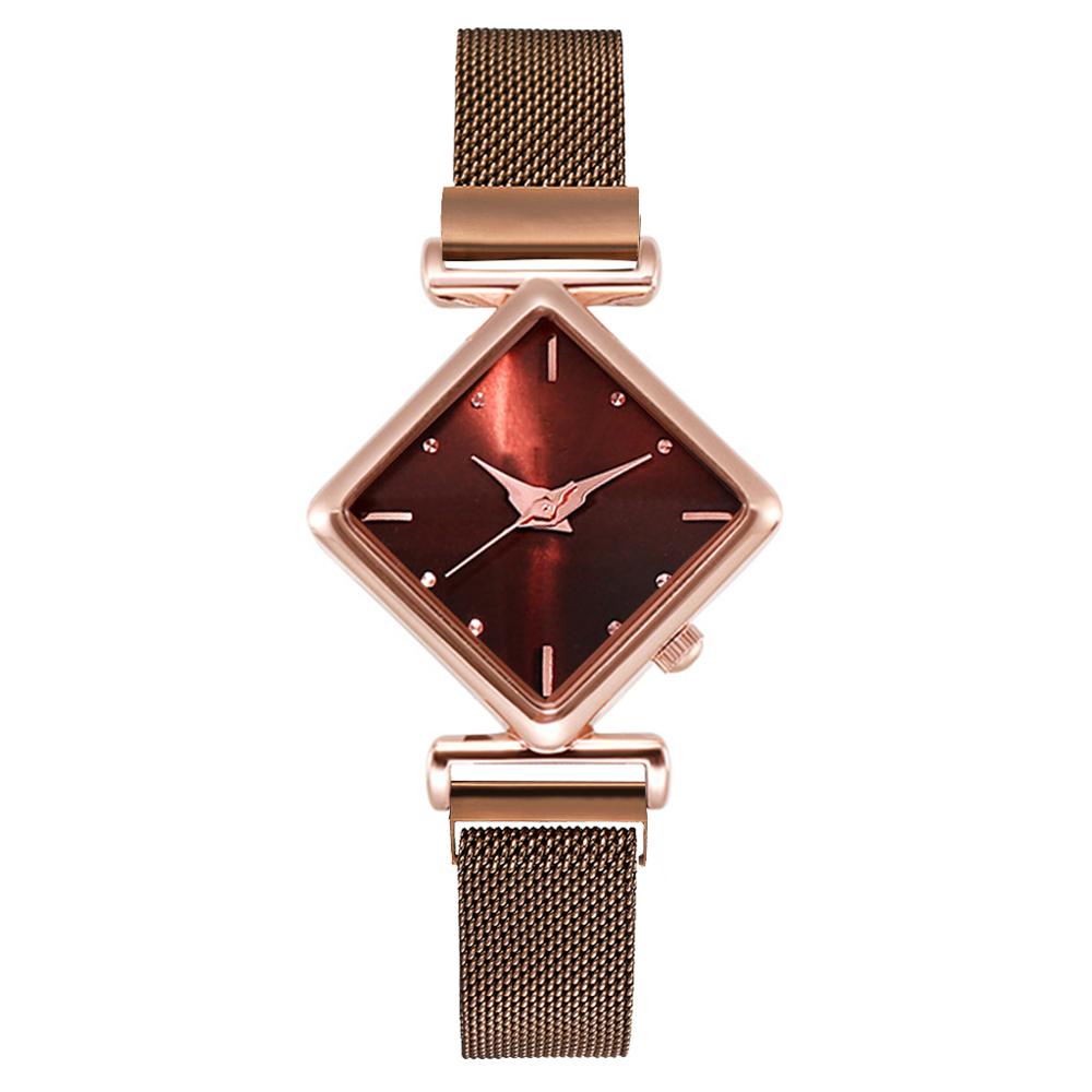 Women Square Watch Luxury Ladies Quartz Magnet Buckle Gradient Color Watches Relogio Feminino For Gift Clock