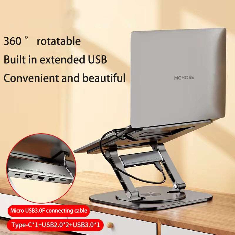 MCHOSE LS928 3rd Generation Laptop Stand Aluminum Alloy Folding High Lifting Rotary Stand