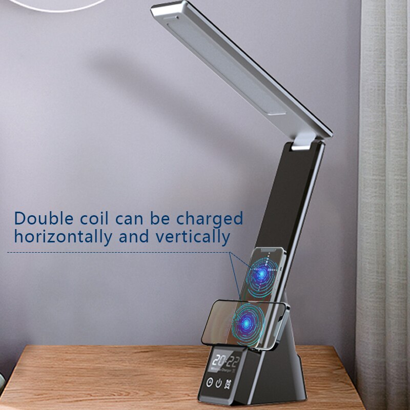 Newest Multi-Function Table Lamp Clock Convenient Three In One Fast Charger For Mobile Phone Watch Headset Wireless Charging 