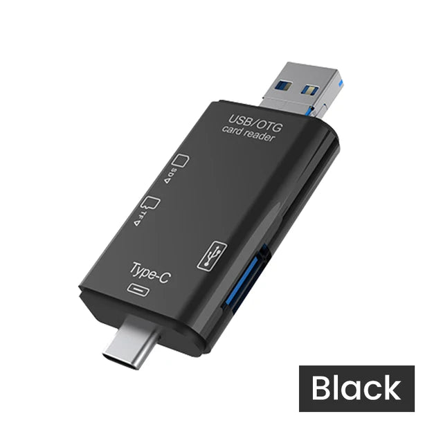 6 in 1 Card Reader USB3.0 to Type C Micro USB Universal OTG Adapter Multifunctional adapter SD TF High-speed transmission