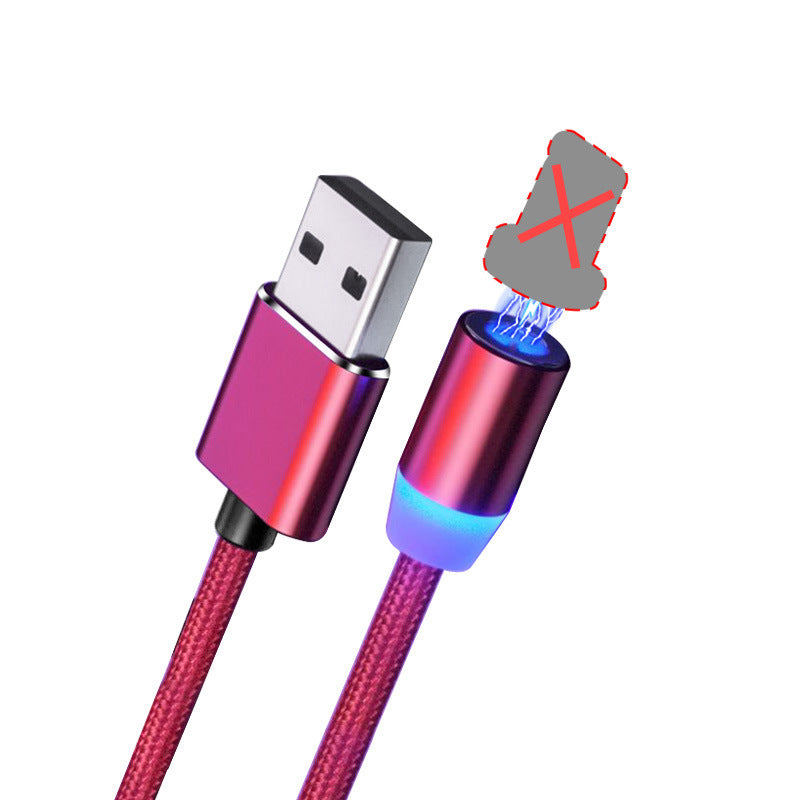 Magnetic Data Cable, Fast Charging, Flash Charging Tip, Car Charging Cable, Three In One