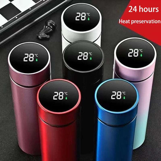 500Ml Digital Thermos Bottle Smart Cup With Temperature Display 304 Stainless Steel Vacuum Insulated Intelligent Coffee Cup