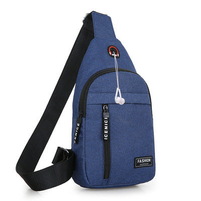 Men's Chest Bag Canvas Leisure Sports Running Messenger Bag