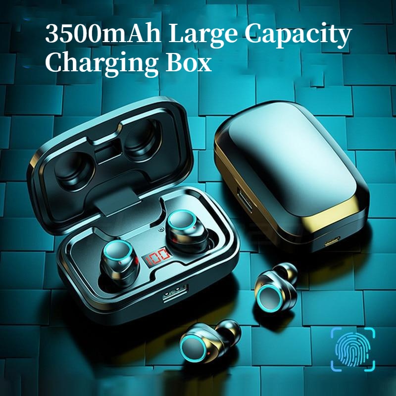 TWS-X10 Bluetooth Headset HIFI Stereo Active Noise Reduction 3500mAh Charging Box Sports Waterproof With Mic Wireless Earphones 