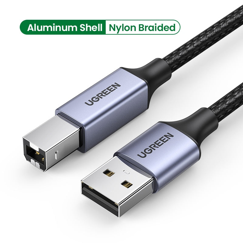 Ugreen USB Printer Cable USB Type B Male to A Male USB 3.0 2.0 Cable for Canon Epson HP ZJiang Label Printer DAC USB Printer