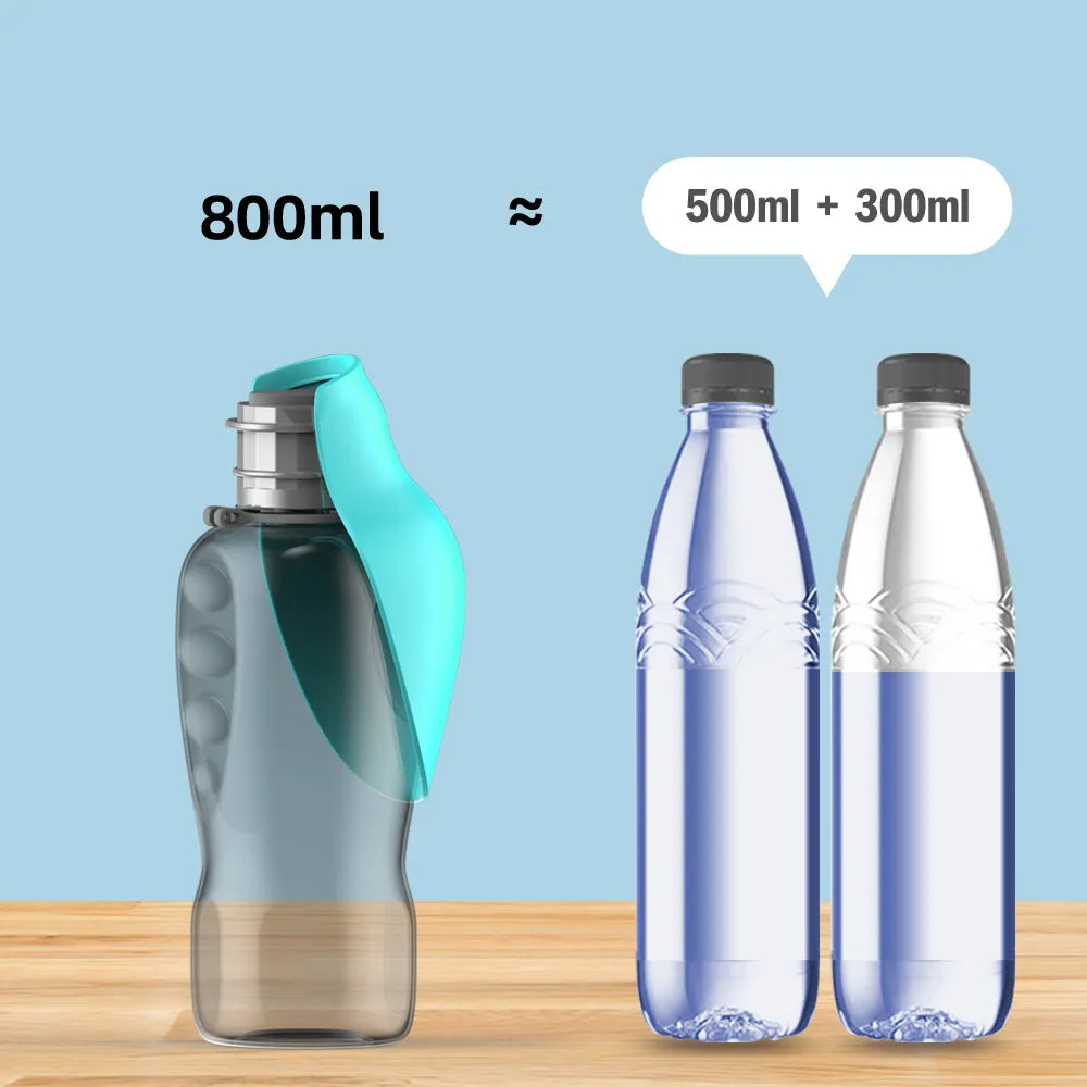 800 ml Tragbare Hund Wasser Flasche Für Kleine, Mittlere Große Hunde Outdoor Reise Trinken Schüssel Welpen Katze Feeder Haustier Labrador zubehör