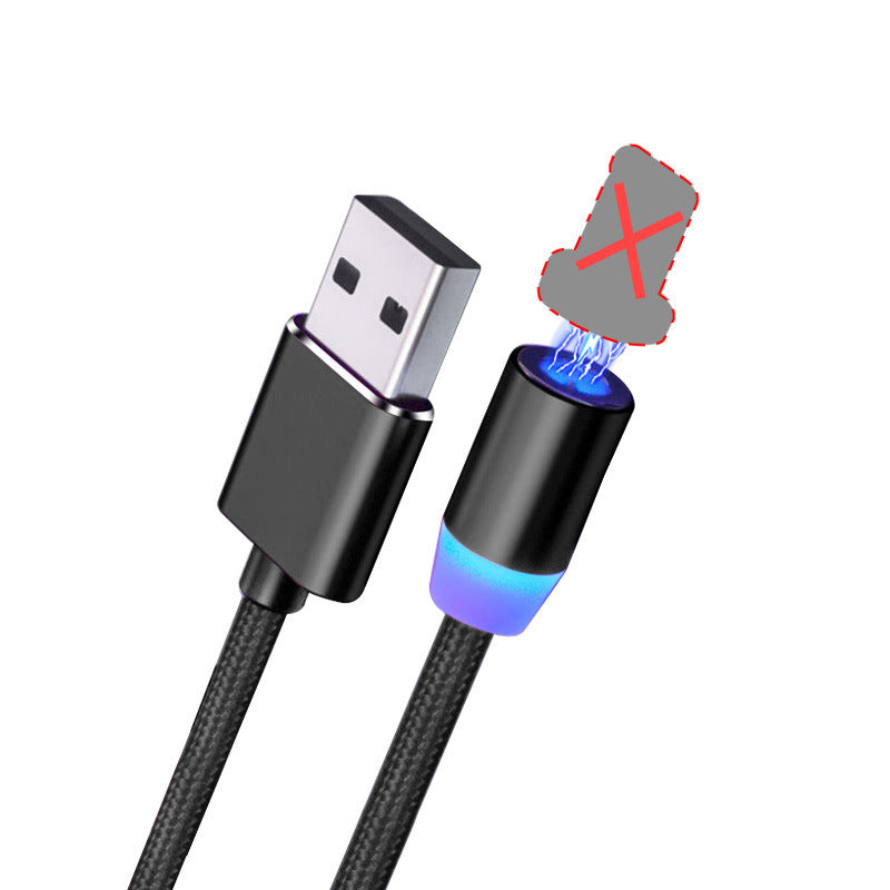 Magnetic Data Cable, Fast Charging, Flash Charging Tip, Car Charging Cable, Three In One