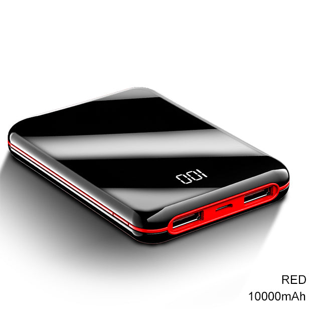 10000 mAh Power Bank Externe Batteriebank 8 W Schnelllade-Powerbank tragbares Ladegerät mit Dual-USB-Ausgang für Telefon