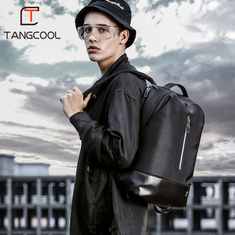 New Men's Wear-Resistant Oxford Korean Version Charging Backpack Casual Multi-Compartment Waterproof Backpack Computer Backpack 