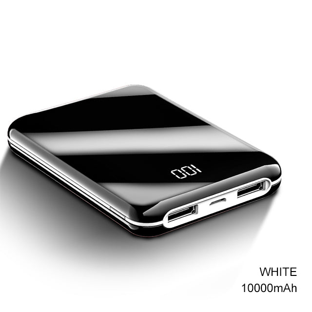 10000 mAh Power Bank Externe Batteriebank 8 W Schnelllade-Powerbank tragbares Ladegerät mit Dual-USB-Ausgang für Telefon