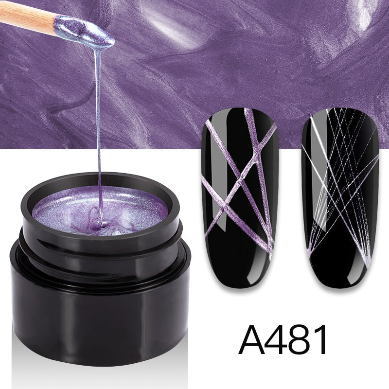 ROSALIND Gel Spider Line For Nails Art Gel Polish UV Colors Painting Gel Nail Polish Spider Gel Lacquer Web Stickers Gel Polish 