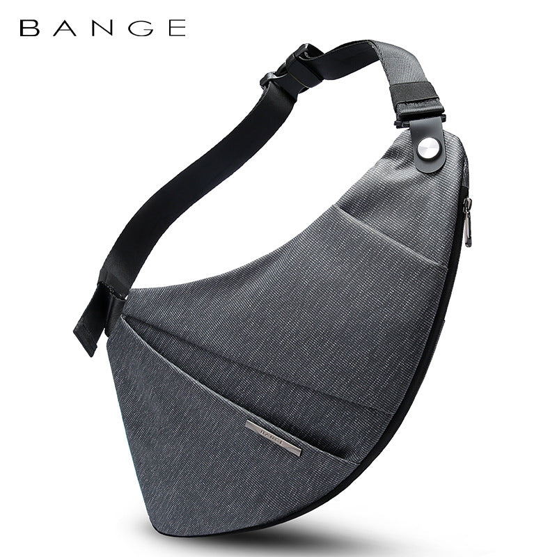 New Chest Bag Men's Shoulder Bag Korean Version Cool Casual Messenger Bag Men's Light And Thin Expansion Gun Bag