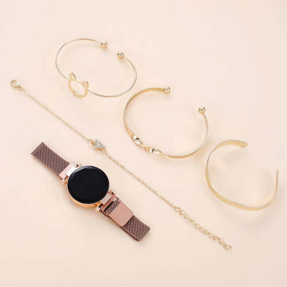 Casual Cute Fashion All-match ElectronicTwo-piece Women's Watch Ornament