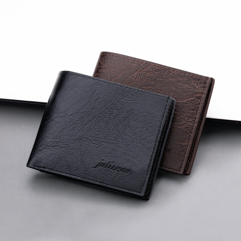 Wallet Men's Short Youth College Student Wallet With Zipper Can Put Driver's License Ultra Thin Wallet Men's Simple 