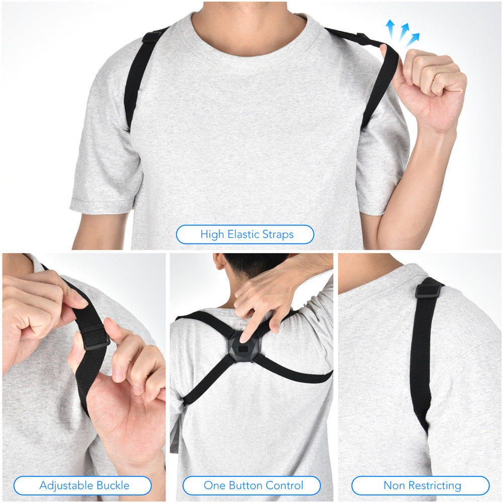 Humpback Correction Belt Intelligent Induction Sitting Correction Belt Children Adult Invisible Back Voice Reminder Corrector 