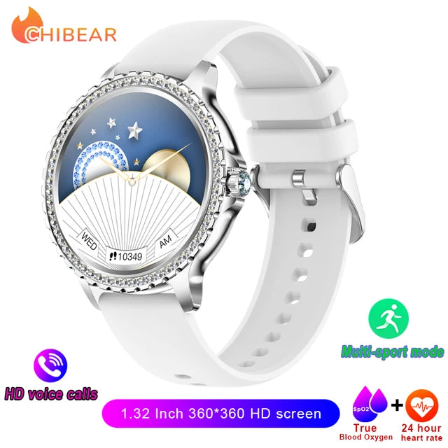 AMOLED Screen Smart Watch Heart Rate Blood Oxygen Fashion Ladies Bracelet 2023 Bluetooth Call Smartwatch Womoen For Android IOS