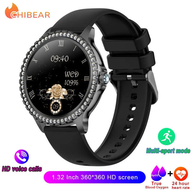 AMOLED Screen Smart Watch Heart Rate Blood Oxygen Fashion Ladies Bracelet 2023 Bluetooth Call Smartwatch Womoen For Android IOS