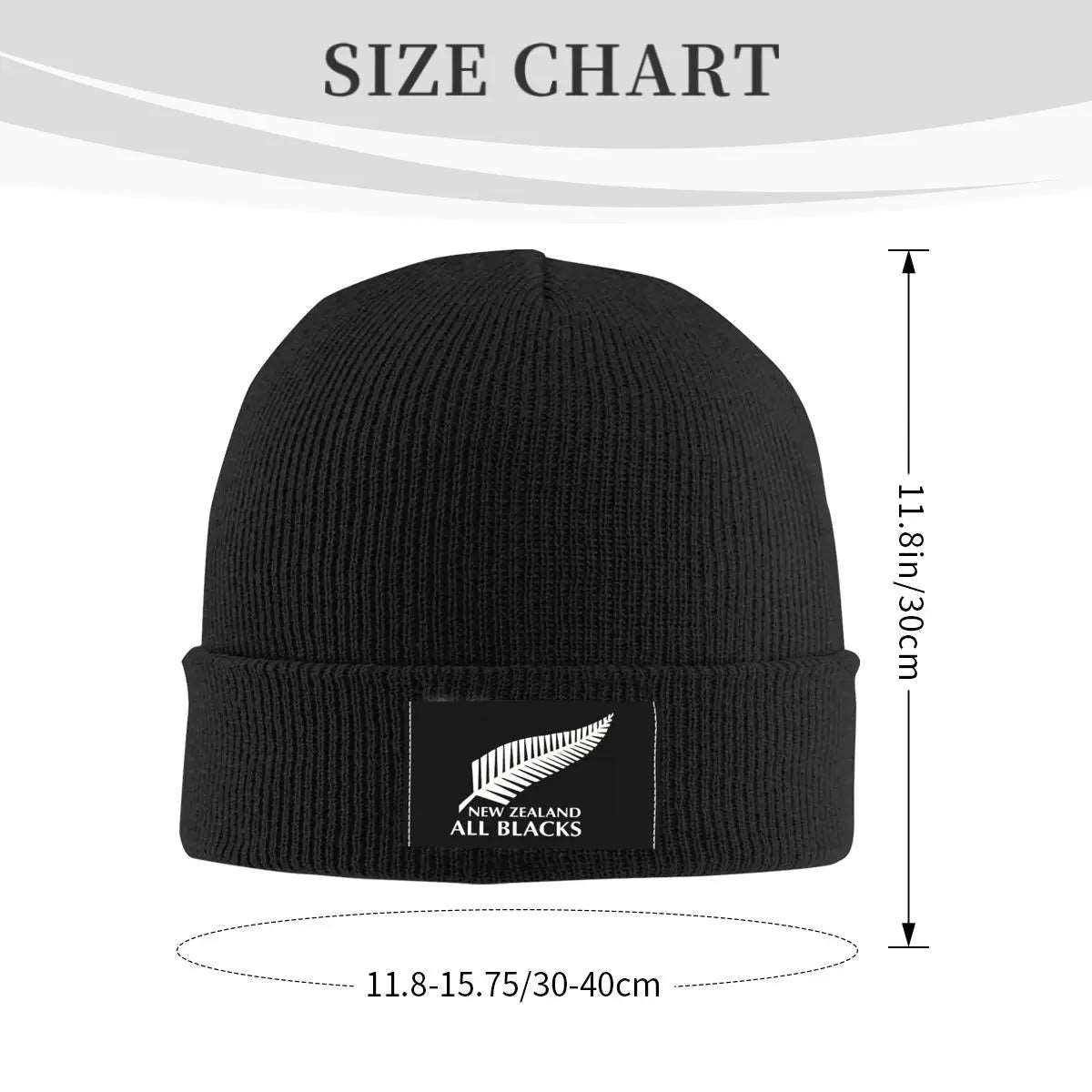 All Blacks Rugby Knitted Hat Beanies Winter Hats Warm Street Cap Men Women