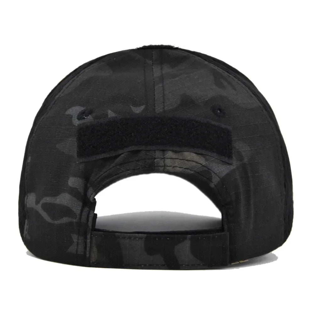 Tactical Military Baseball Caps Multicolor Camouflage Breathable Sun Visor Mesh Outdoor Hunting Hiking Skeleton Snapback Hat