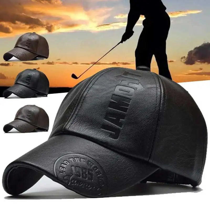 Leder Baseball Kappe 2022 Mode Sport Caps Männer Militär Militär Hut Baseball Kappe Männer Britischen Vintage Rindsleder Leder Hüte