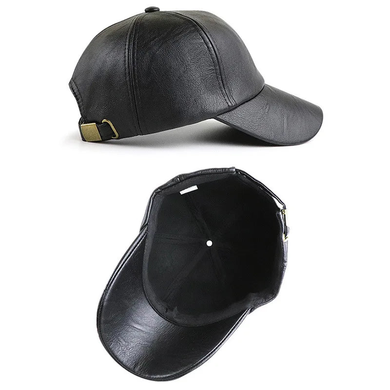 Leder Baseball Kappe 2022 Mode Sport Caps Männer Militär Militär Hut Baseball Kappe Männer Britischen Vintage Rindsleder Leder Hüte