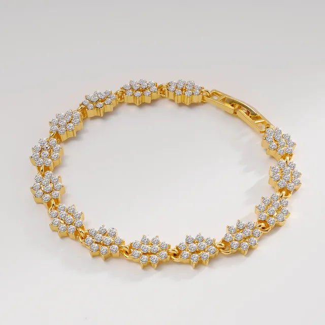 Braccialetto di cristallo romano di lusso per le donne braccialetti a catena a cuore di moda braccialetto di strass accessori per gioielli da sposa spedizione gratuita