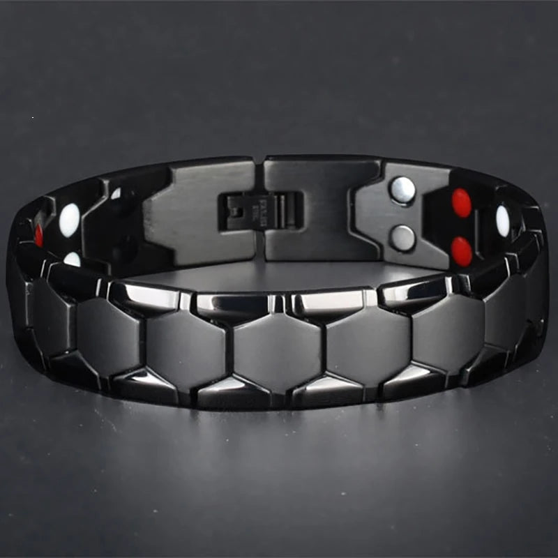 Charm-Armband, Energie-Armband für Gesundheit, Arthritis, magnetisches Armband, exquisites geflochtenes männliches Geschenk, Krafttherapie-Magnete, Herren-Armband