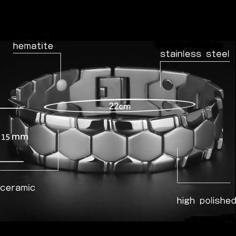 Braccialetto di fascino braccialetto di energia per la salute artrite braccialetto magnetico squisito intrecciato regalo maschile magneti per terapia di potenza braccialetto da uomo