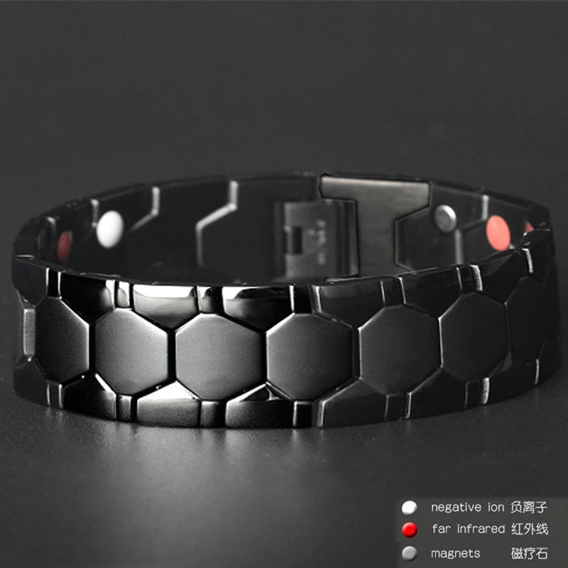 Charm Bracelet Energy Bracelet for Health Arthritis Magnetic Bracelet Exquisite Braided Male Gift Power Therapy Magnets Men's Bracelet