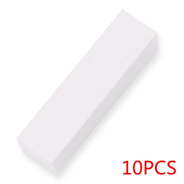 Buffing Sanding Files Block Pedicure Manicure Care Nail Art Buffer Polish White Nail File Nail Art Tips Manicure Pedicure